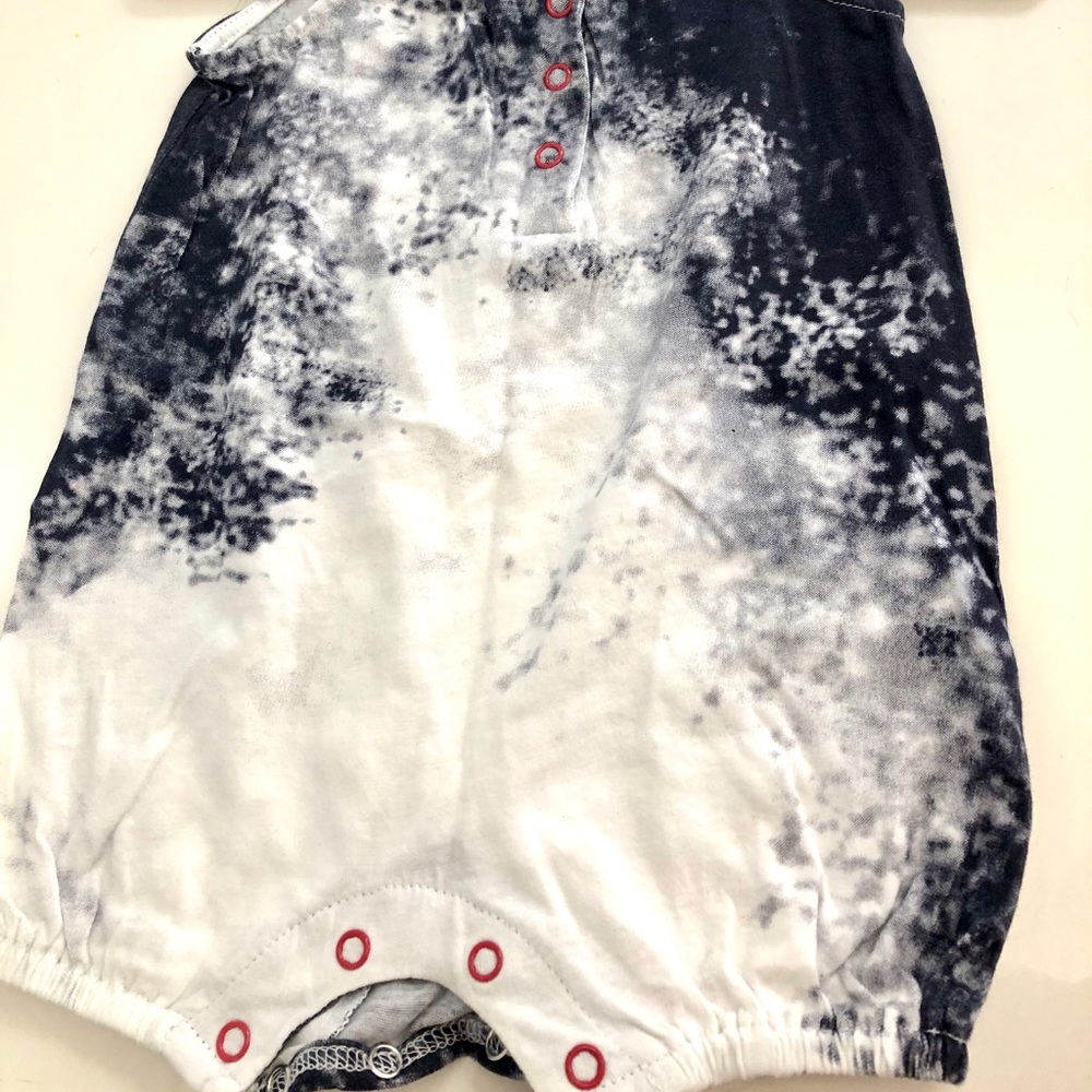 Egg Blue/White Tie Dye Romper Onesie - NWOT
